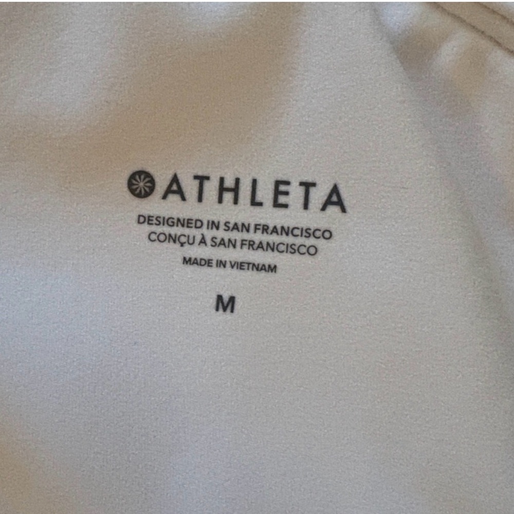 Athleta White Transcend V-Neck Crop Sports Bra D-DD - Picture 3 of 4